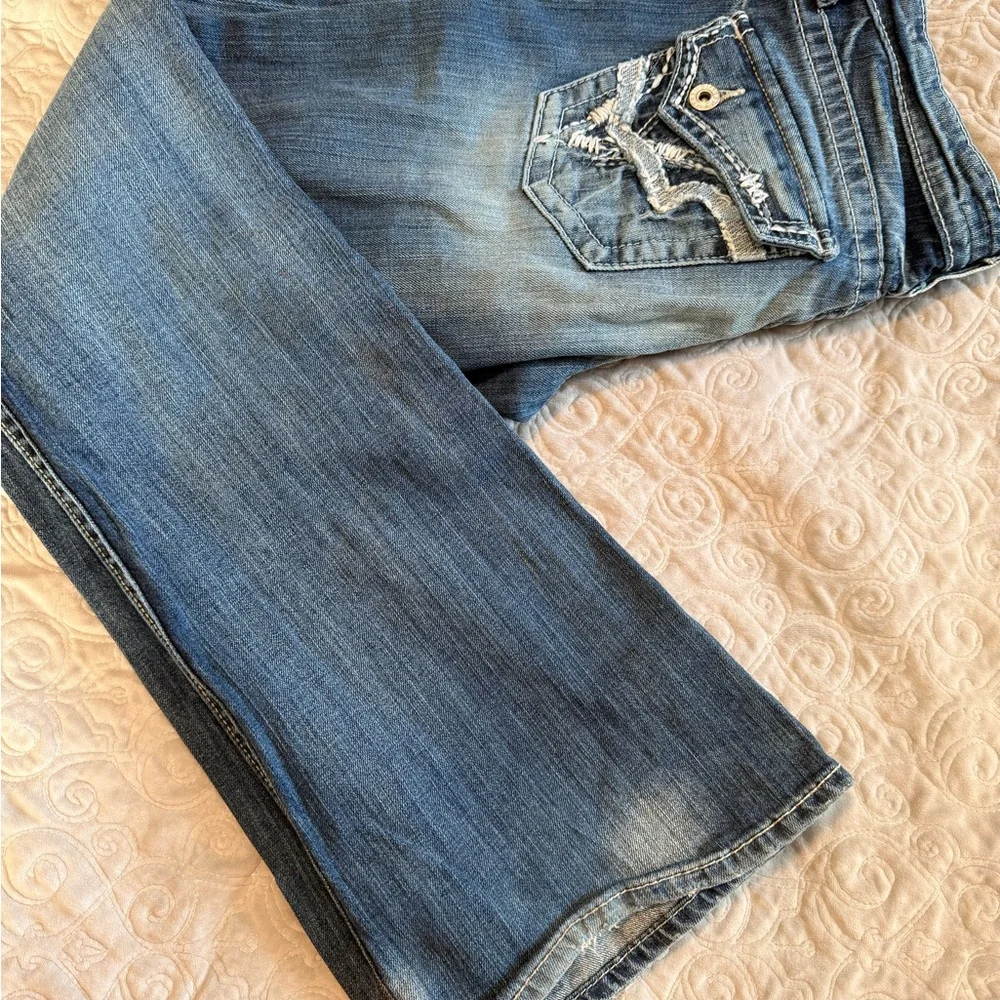 Big Star Sweet Ultra Low Rise Y2K Style Bootcut Jeans 28 - Picture 2 of 5